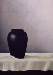 Black Vase, OIl on Canvas, Sold